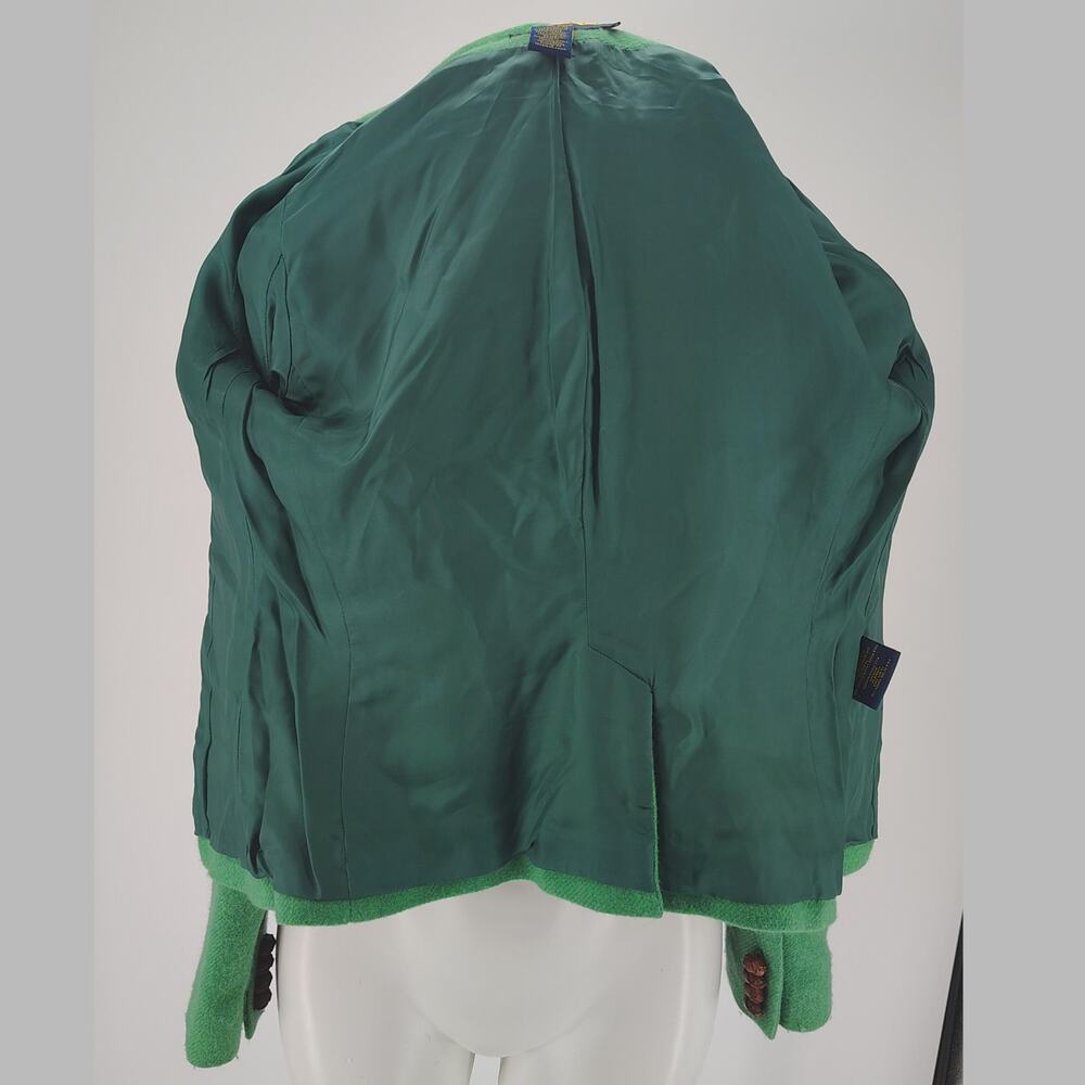 Rugby Ralph Lauren Green Wool Suede Arm Patches Equestrian Blazer Jacket Size 2 - Picture 15 of 16